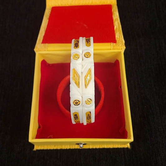 Gold Plated Diamond Paat Original Sankha - My Golden Wish