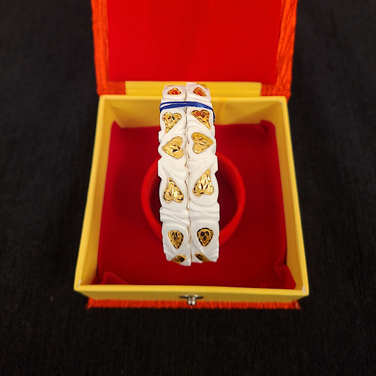 Gold Plated Heart Paat Original Sankha - My Golden Wish