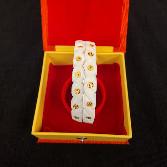 Exclusive Gold Plated Original Farfo Buti Sankha - My Golden Wish