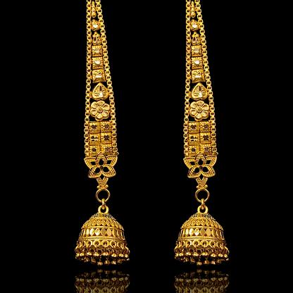 Round Jhumka With Chain Design - II