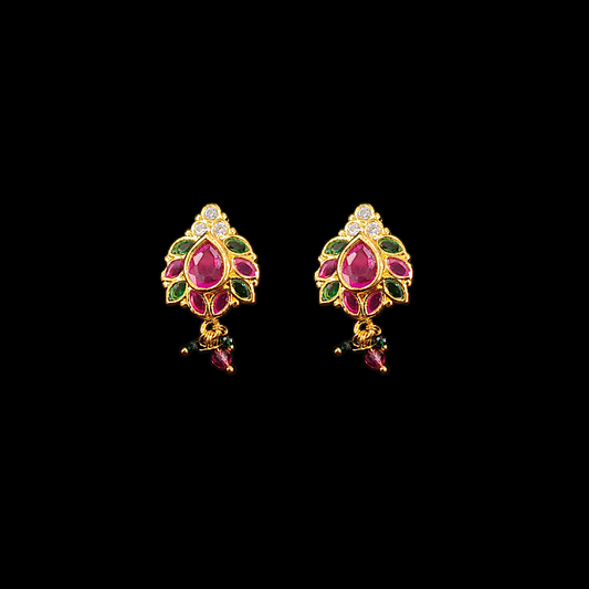 Multi Coloured AD Earring