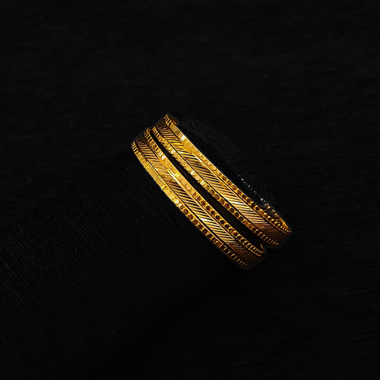 Diagonal Cut Bangle - My Golden Wish