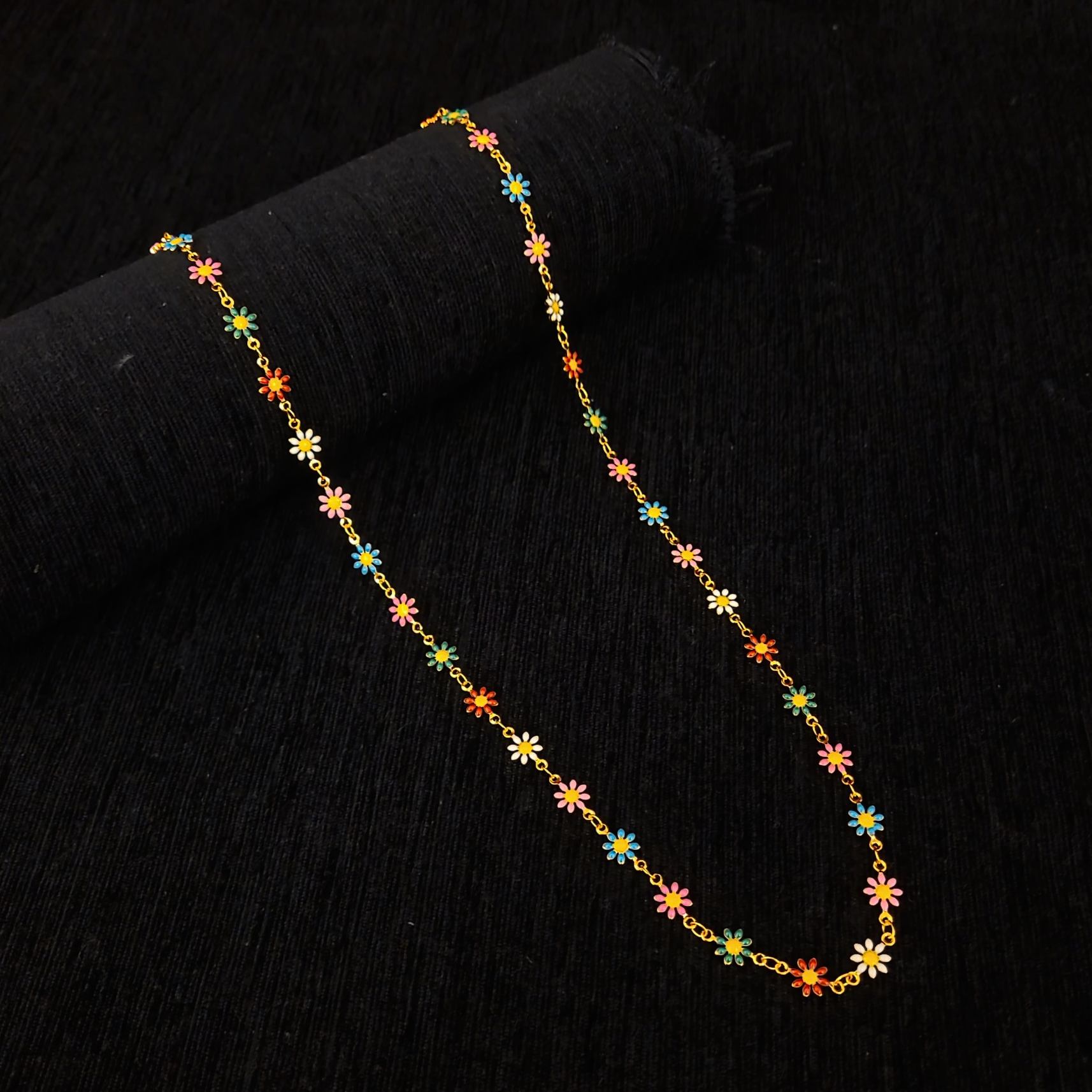 Multi colour Flower Chain - My Golden Wish