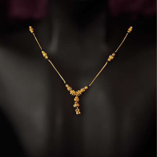 Golden Black Bead Chain