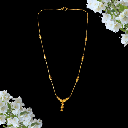 Golden Black Bead Chain