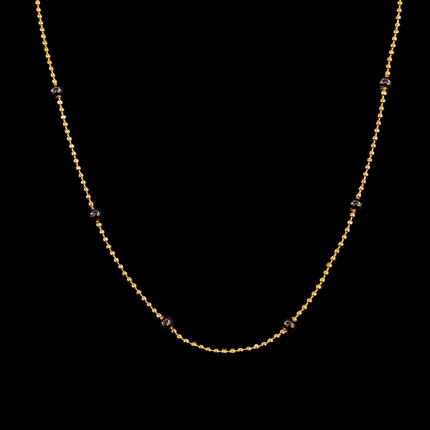 Black Bead Ball Chain