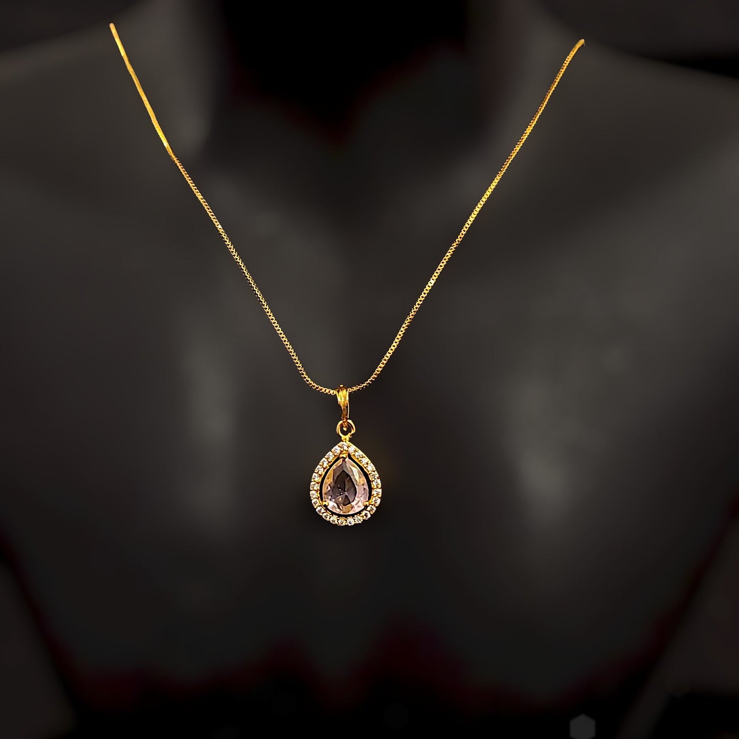 Oval Drop Pendent Chain