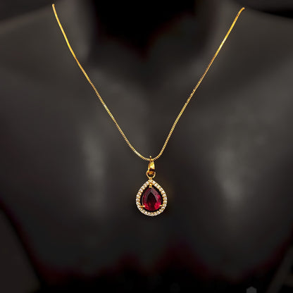 Oval Drop Pendent Chain