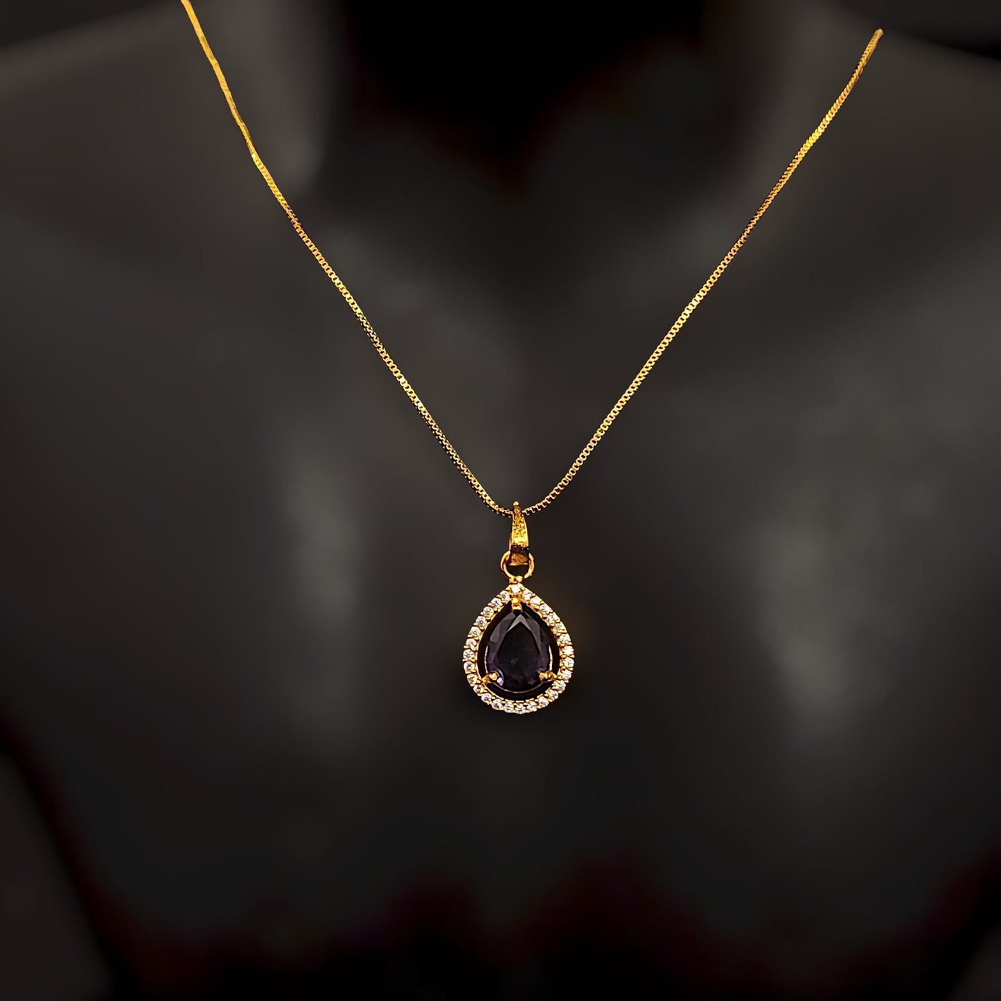 Oval Drop Pendent Chain