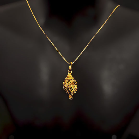Golden Designer Pendent Chain - II