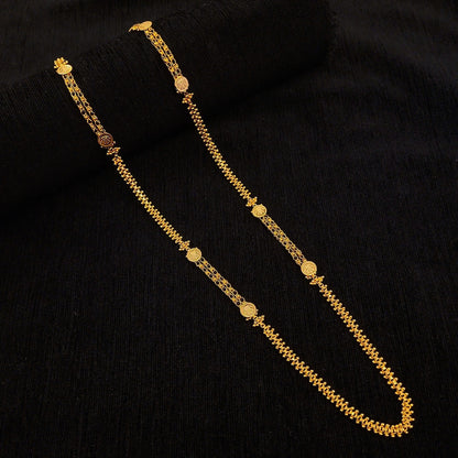 Designer Black Beads Coin Chain