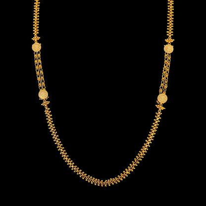 Designer Black Beads Coin Chain