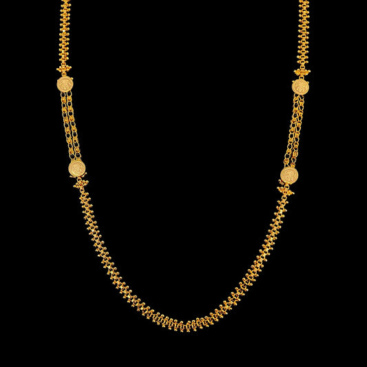 Designer Black Beads Coin Chain
