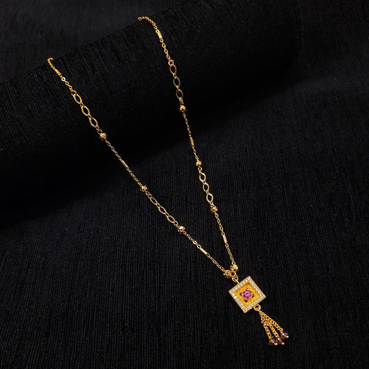 Square Ruby Pendent Chain