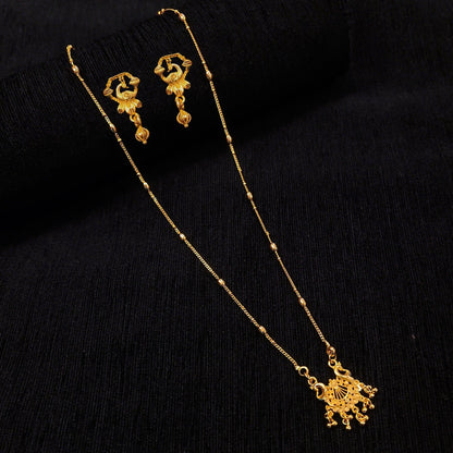 Dual Peacock Small Pendent Chain Set