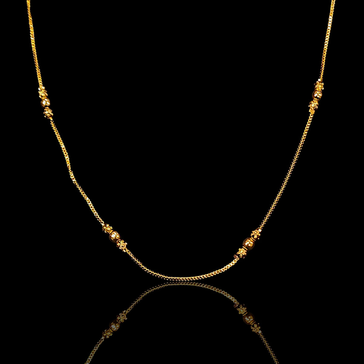 Sleek Triple Ball Plain Chain