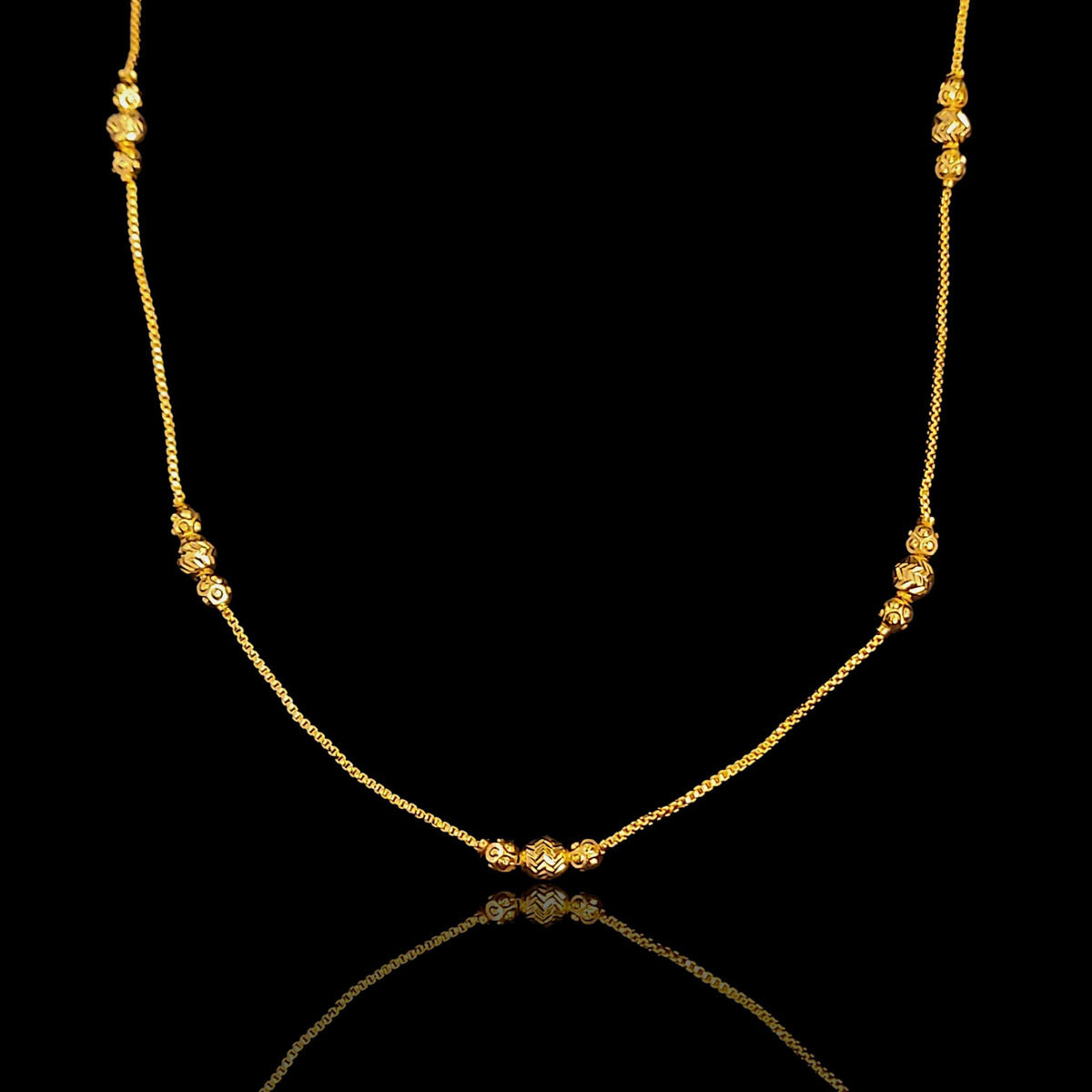 Sleek Triple Ball Plain Chain - II