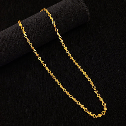 3D Flower Heart Chain