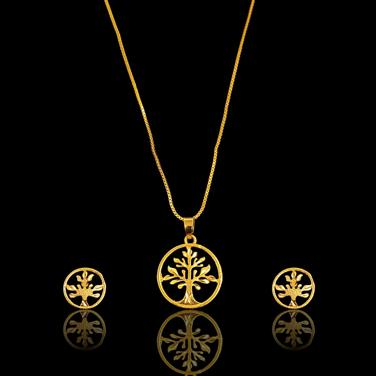 Golden Tree Pendent Set