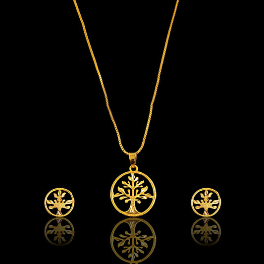 Golden Tree Pendent Set