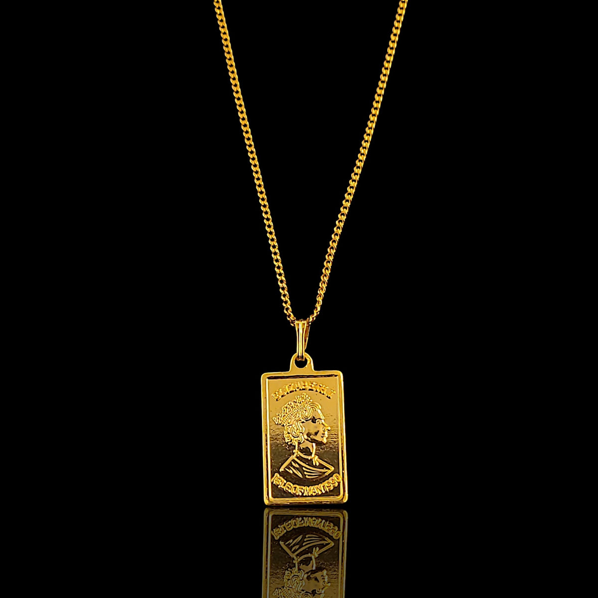 Golden Biscuit Pendent Chain