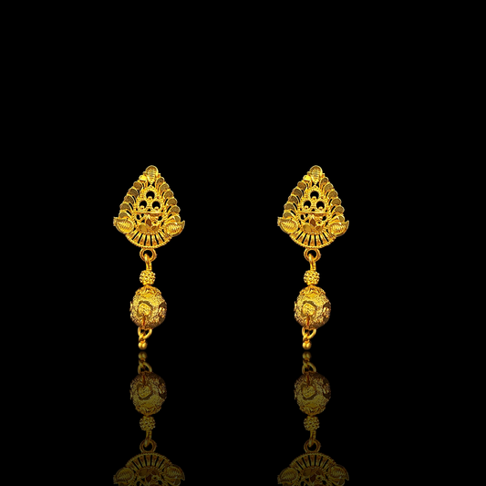 Triangle Ball Small Earring