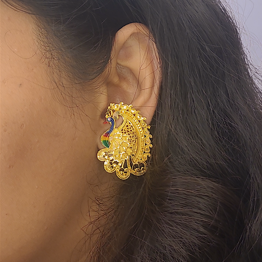 Minakari Kolke Peacock Tops (Medium)