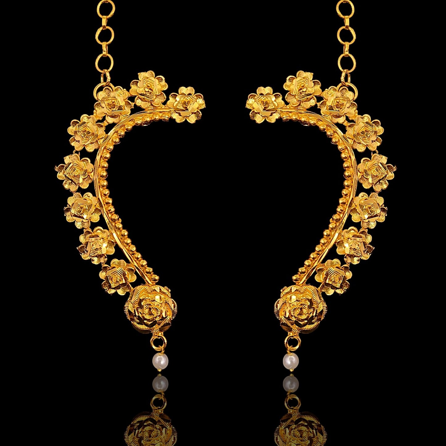 Rose Full Kaan With Pearl Drop