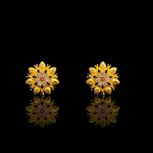 Small Ruby Flower Tops - I