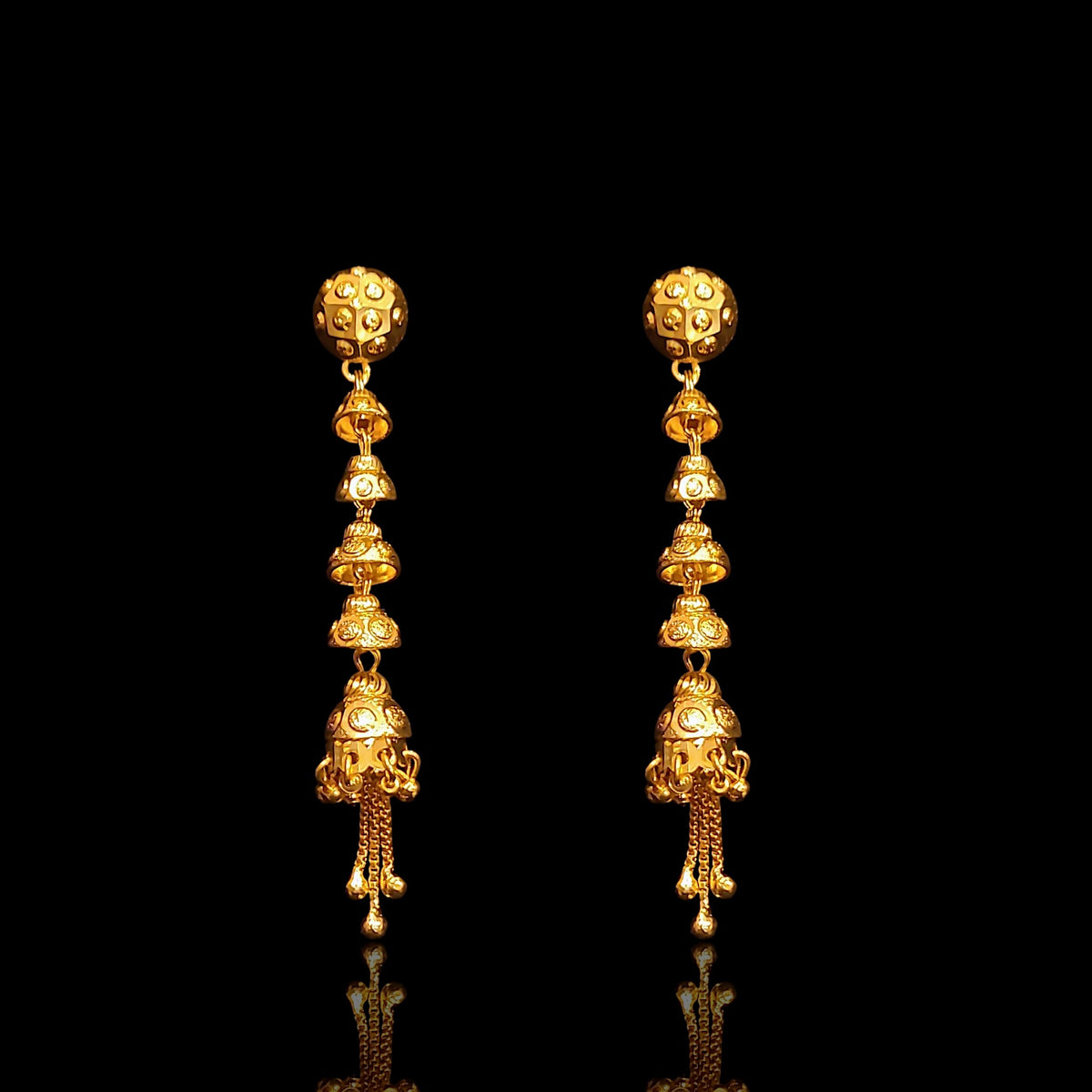 Five Step Ball Earring Jhumka