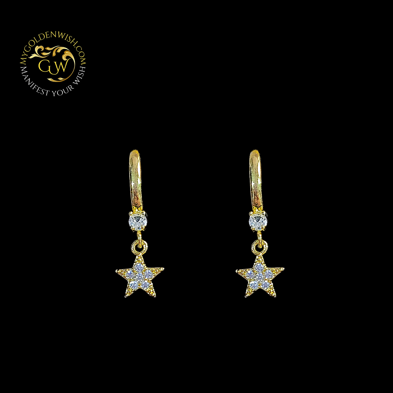 Hanging Star AD Bali Earring