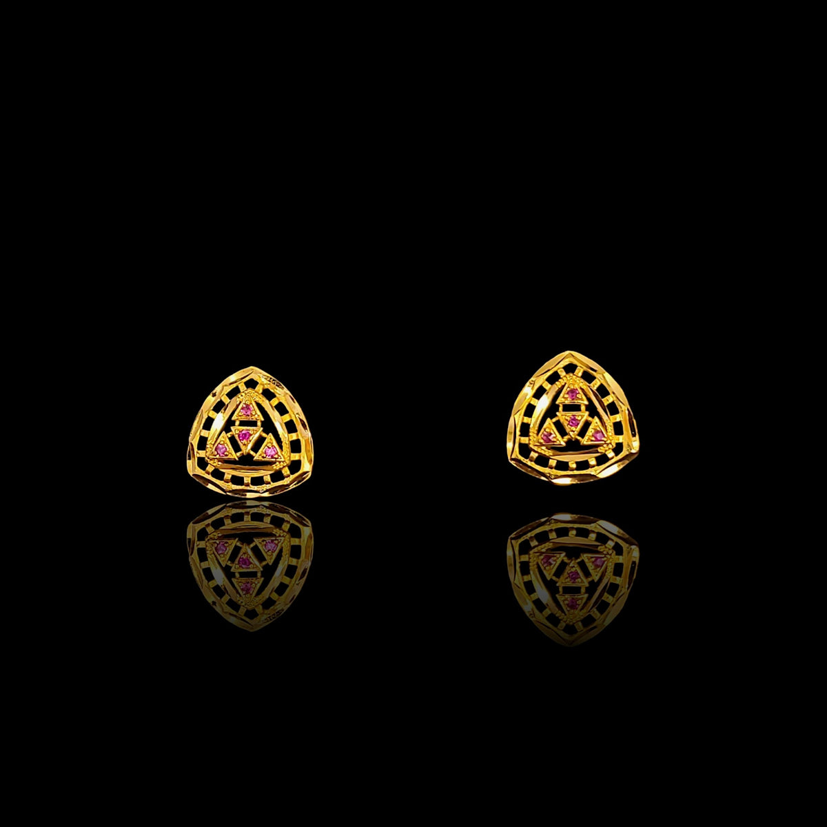 Small Ruby Flower Tops - VII