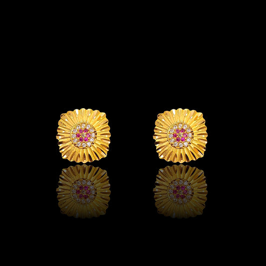 Small Ruby Flower Tops - XIV