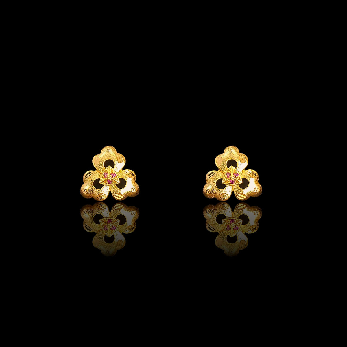 Small Ruby Flower Tops - XVII