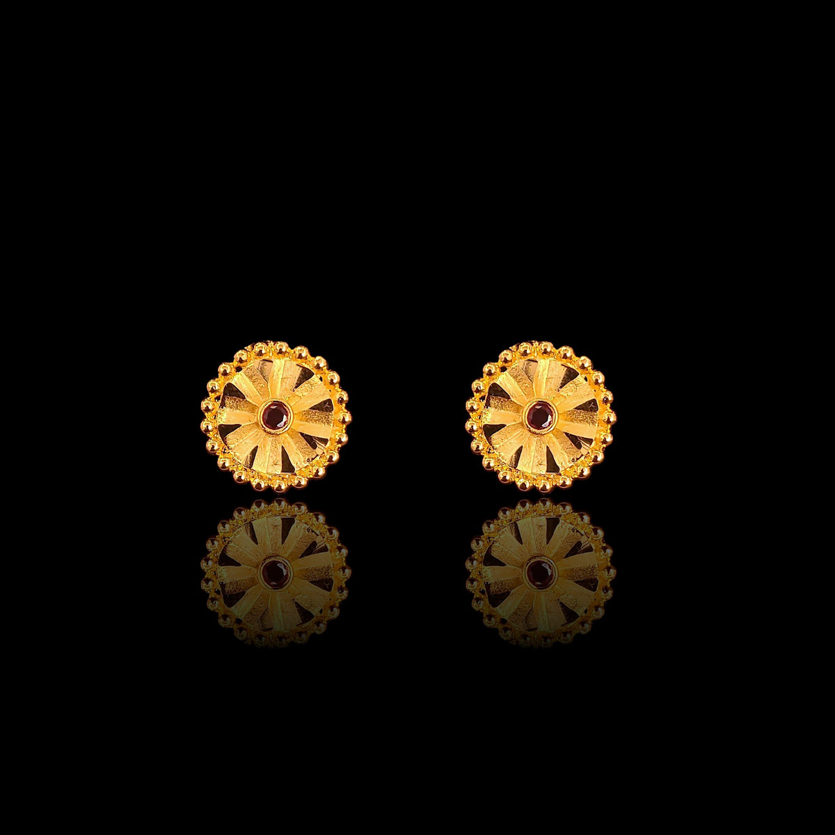 Small Ruby Flower Tops - XIX