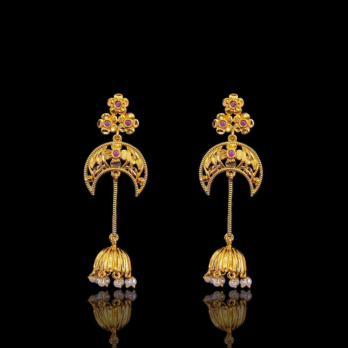 Sleek Half Moon Jhumki