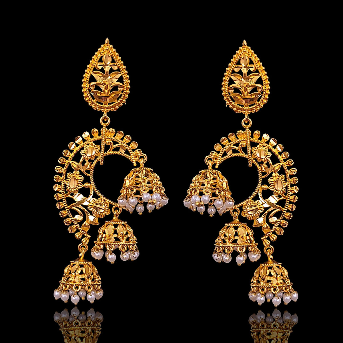 Three Layer Chandelier Jhumka