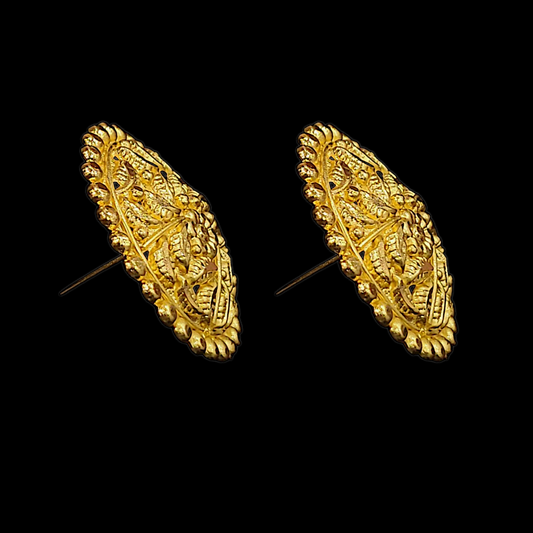 Big floral Stud - My Golden Wish