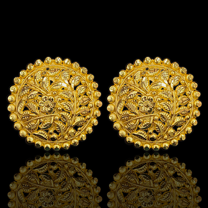 Big floral Stud - My Golden Wish