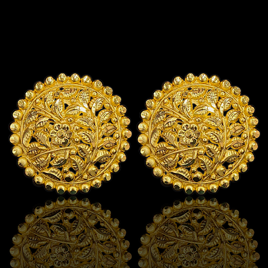 Big floral Stud - My Golden Wish