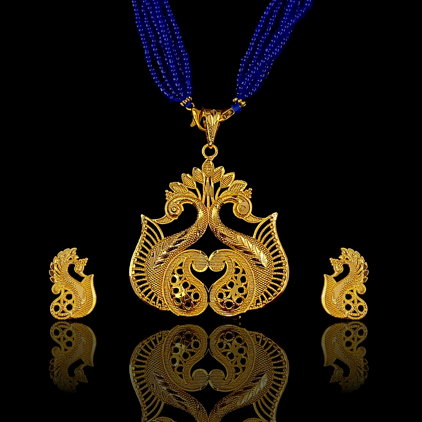 Dual Peacock Locket Set