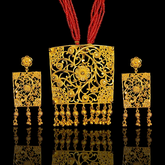 Big Spiral Vine Locket Set