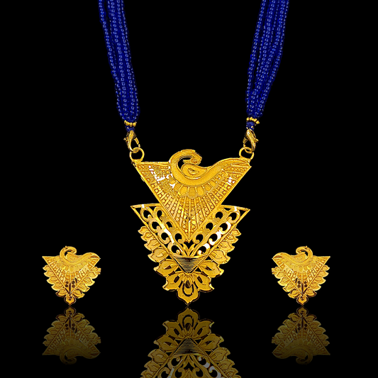V Peacock Locket Set
