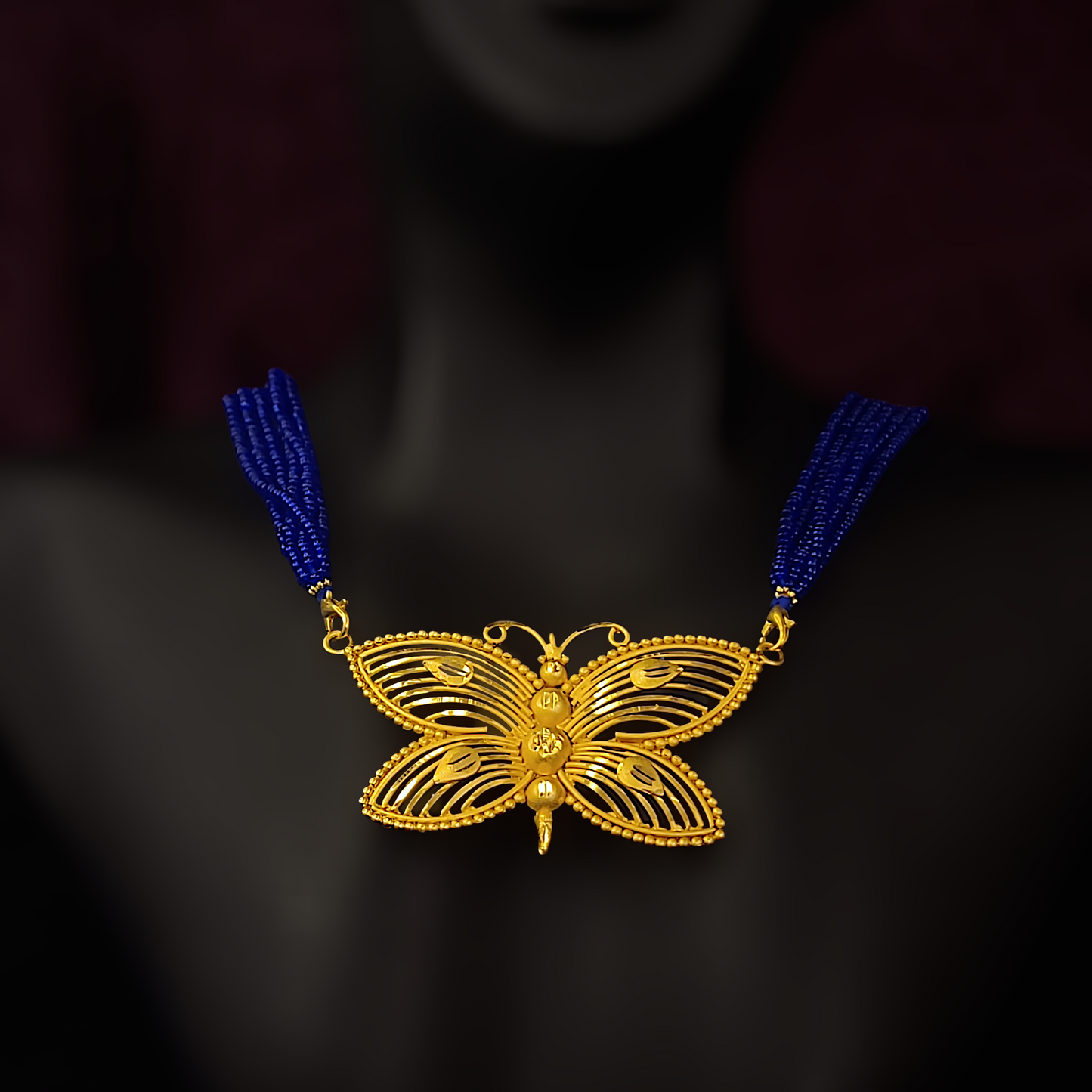 Big Butterfly Locket With Tarsel