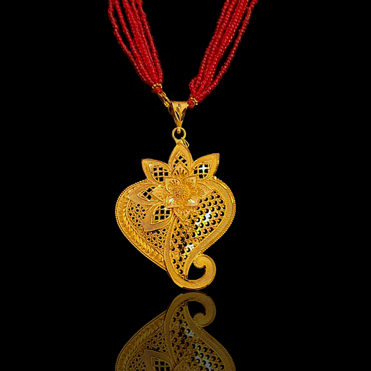 Shankh Flower Locket Tarsel
