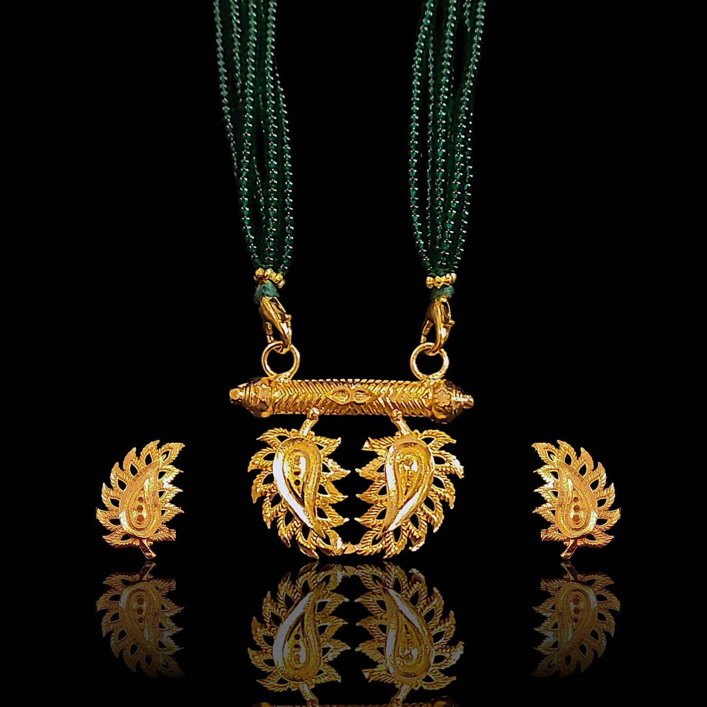 Dual Leaf Locket Set