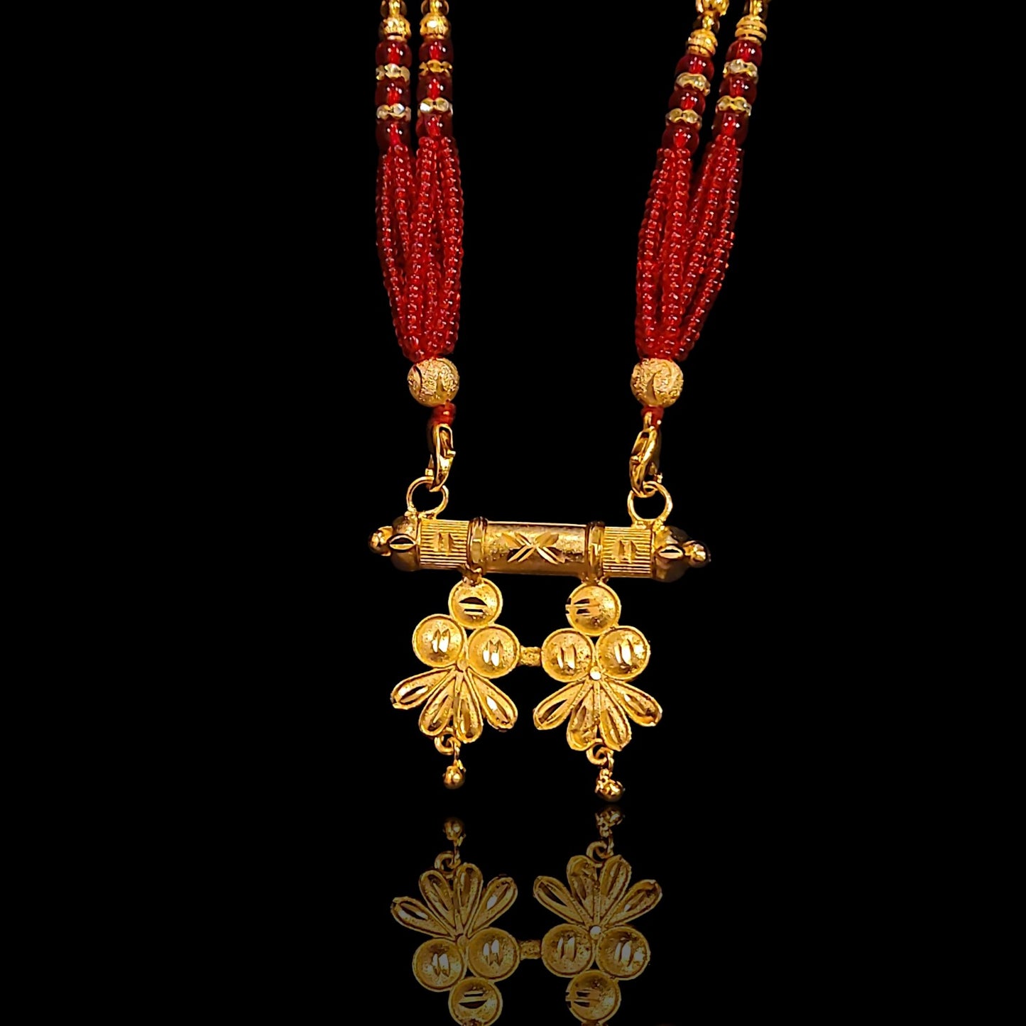 Dual Temple Leaf Locket Set