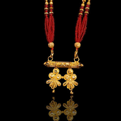 Dual Temple Leaf Locket Set