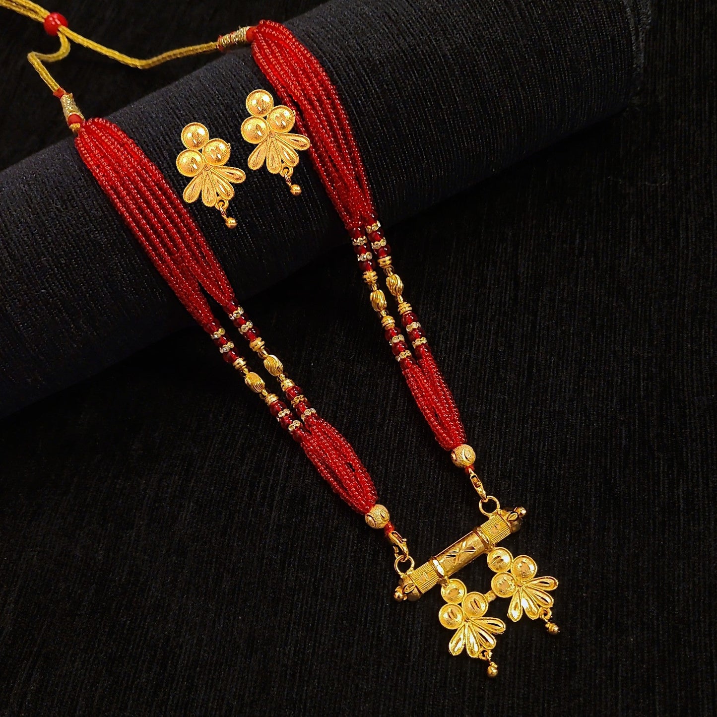 Dual Temple Leaf Locket Set
