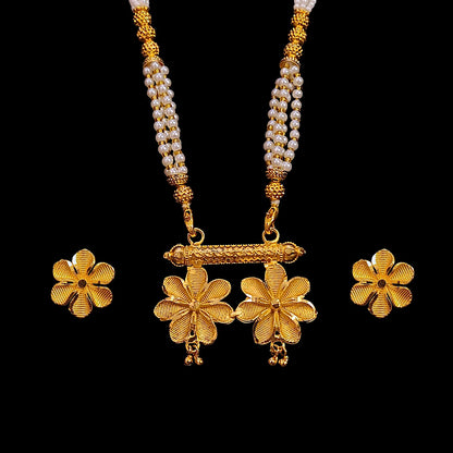 Dual Big Flower Locket Set